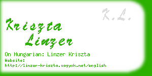 kriszta linzer business card